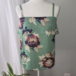 Floral Green Top